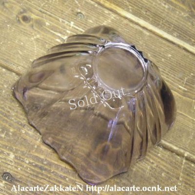 画像3: 紫ガラス角小鉢：：昭和レトロ