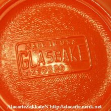 送料2: GLASBAKE 手付きキャセロールRED：：Vintage&Collectible&Antique
