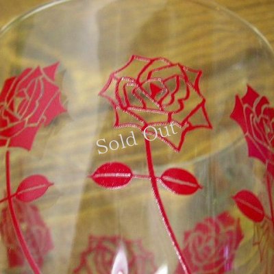 画像2: 薔薇柄レトロタンブラーグラス：：東洋ガラス