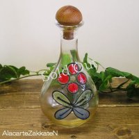 レトロドレッシング瓶　花柄：：昭和レトロ