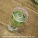 画像3: グリーンーガラス台付グラスのばな　：：昭和レトロ (3)