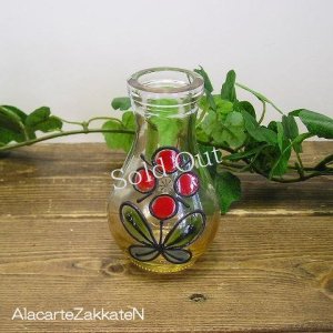 画像1: レトロ小瓶　花柄：：昭和レトロ (1)