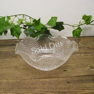 画像1: レトロガラス小鉢・花型：：昭和レトロ (1)